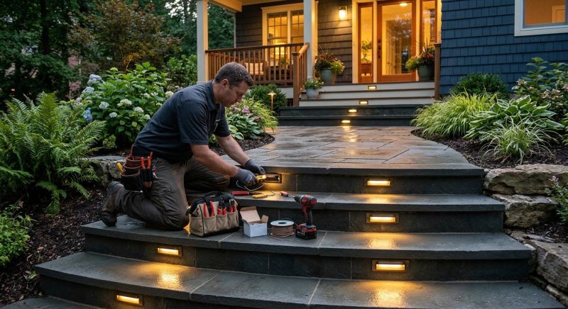 Walkway Lighting Installation in Kansas City, MO